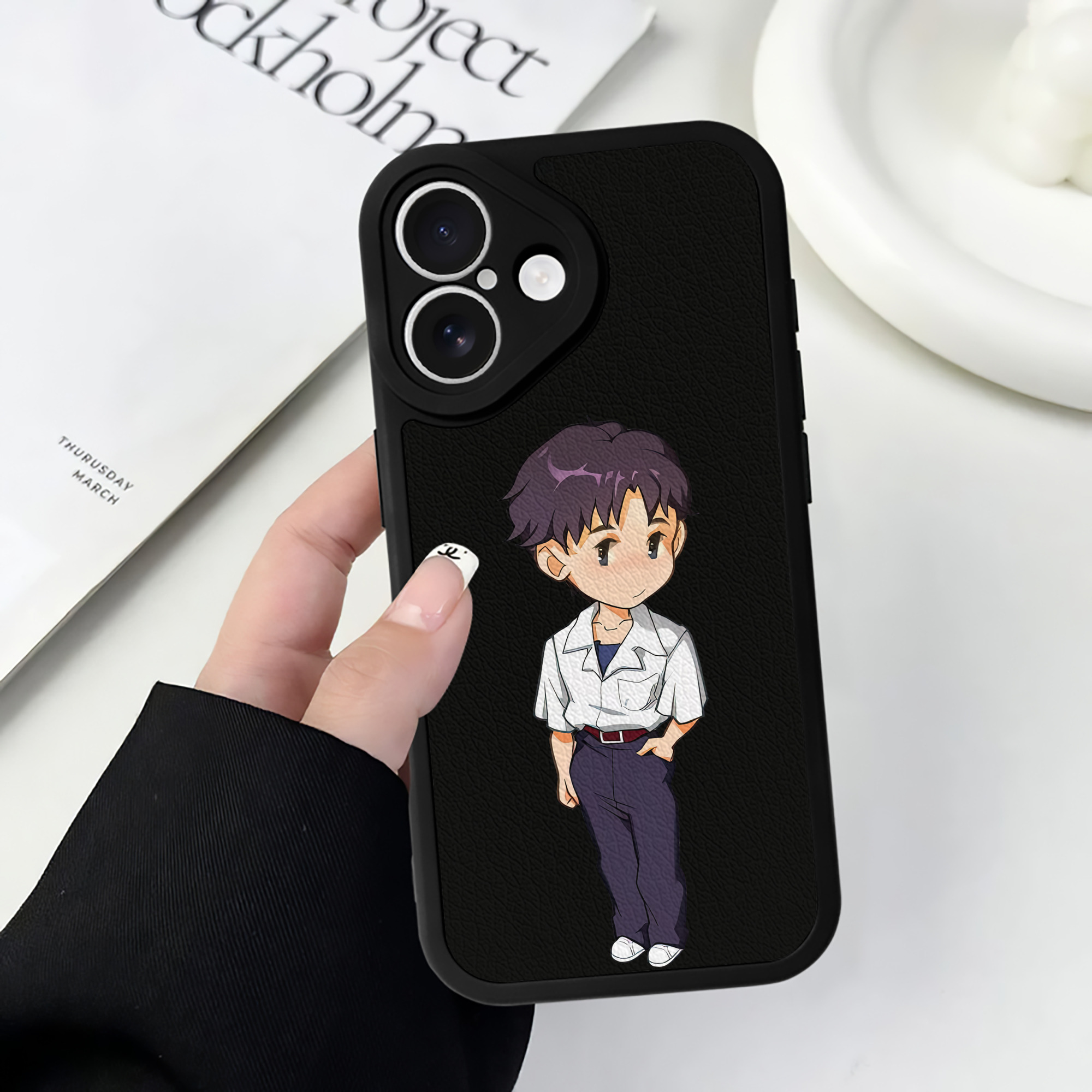 （画像用） EVA 新世紀エヴァンゲリオン 【iPhone 16シリーズ対応】シリコンスマホケース（レザー調） 材質：シリコン
